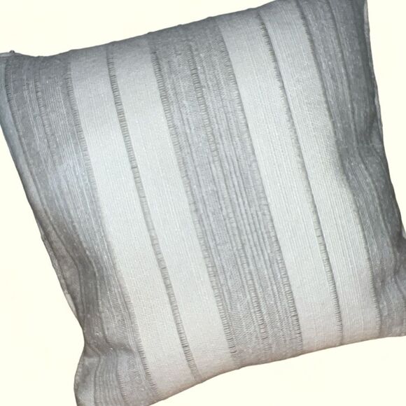 Set of 2 Upholstered Ivory and Tan 20”x20” Throw Pillows from Ashley Furniture - Picture 6 of 10